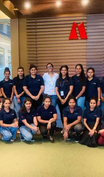 A group of MAS women employees at a Women Go Beyond gathering