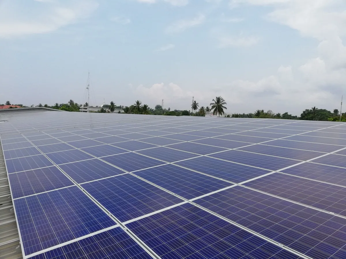 Rooftop solar array at a MAS facility