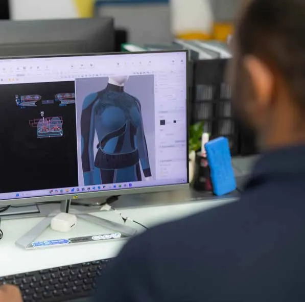 Digital 3D apparel design on a workstation at MAS