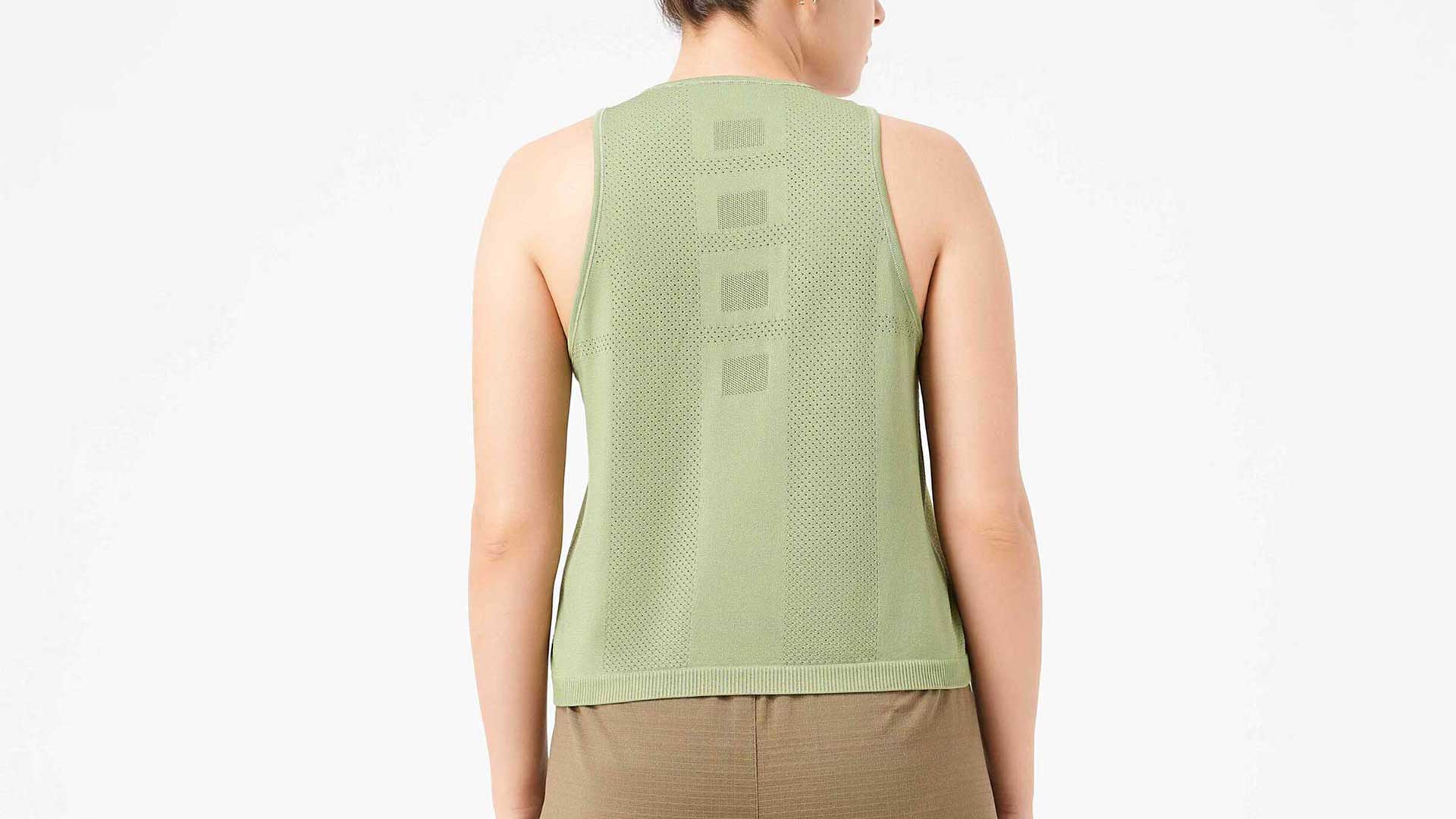 Green Dri fit tank top for women
