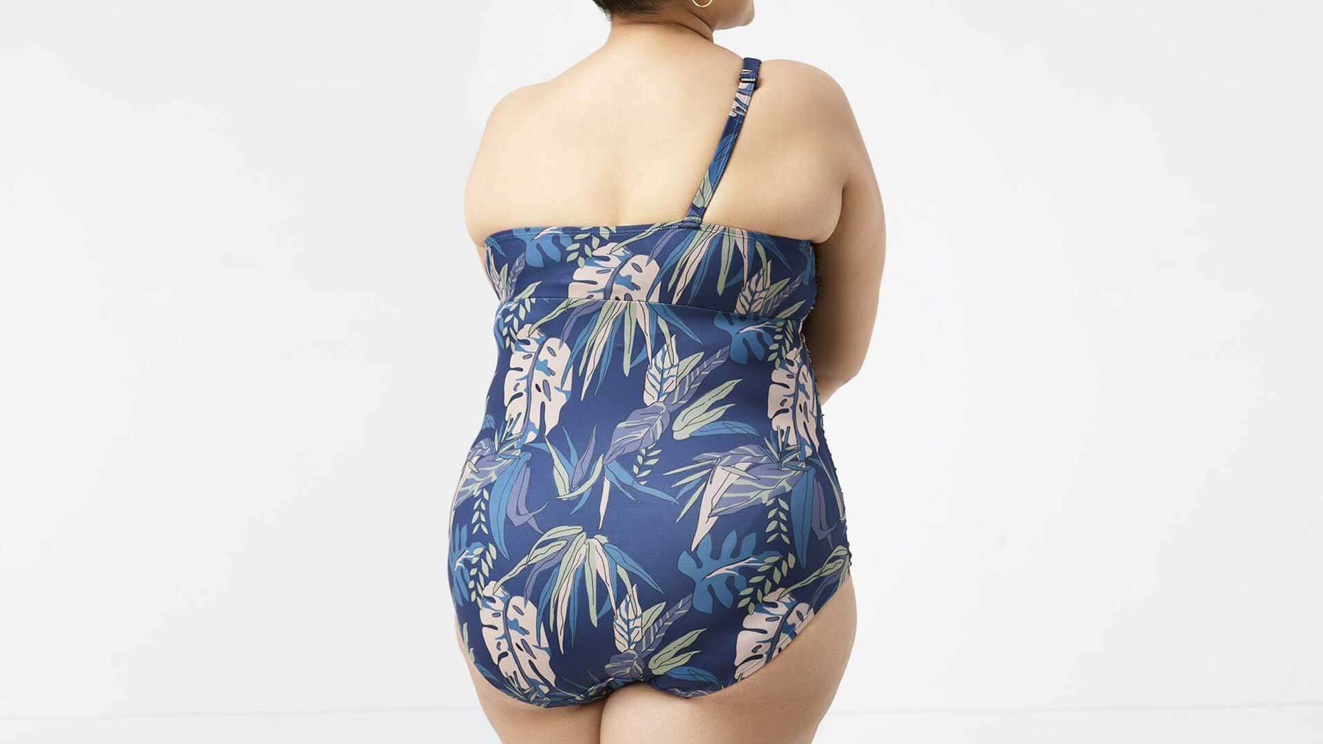 Floral plus size sidesstrokes swimwear manufacturer